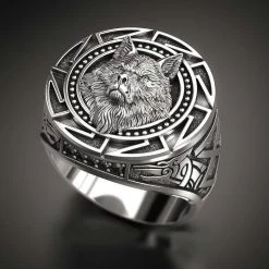 ICEEX Silver Wolf Ring