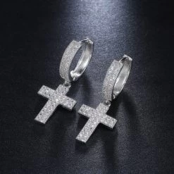 ICEEX Huitan Cross Diamond Earrings