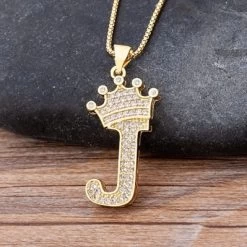 ICEEX Diamond Name Initials Pendant (18k Gold Chain) -Iceex product image 1642470760