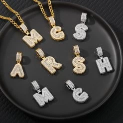 ICEEX Diamond Initial Letters Pendant (18k Gold Chain Included) -Iceex product image 1644913534