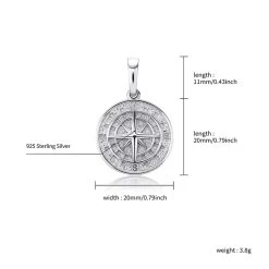 ICEEX 925 Compass Pendant Necklace -Iceex product image 1723000223