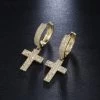 ICEEX 18k Gold Huitan Cross Diamond Earrings -Iceex product image 1723914679