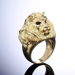 ICEEX 18k Gold / Silver Lion Head Ring -Iceex product image 1732471760