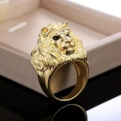 ICEEX 18k Gold / Silver Lion Head Ring -Iceex product image 1732471761