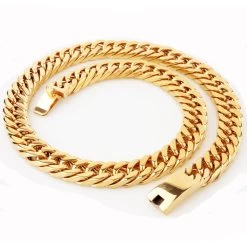 ICEEX 18k Gold Curb Cuban Link Chain