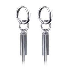 ICEEX 3 Silver Bar Earrings