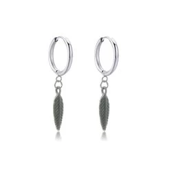 ICEEX Silver Feather Earrings