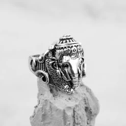 ICEEX Ancient Elephant Rhodium Silver Ring