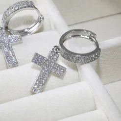 ICEEX Huitan Cross Diamond Earrings -Iceex product image 1782293798