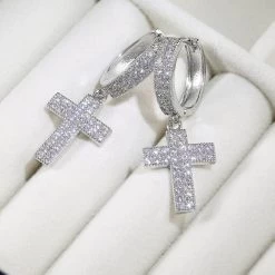 ICEEX Huitan Cross Diamond Earrings -Iceex product image 1782293799