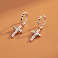 ICEEX Diamond Cross Earrings