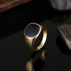 ICEEX Black 18k Gold Enamel Ring -Iceex product image 1848443402
