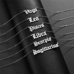 ICEEX Silver Constellation Star Sign Pendant Chain