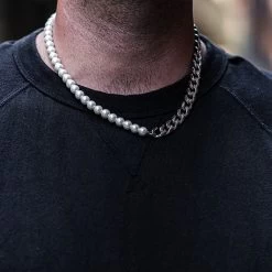 ICEEX Cuban Link X Pearl Chain