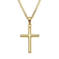 ICEEX 18k Gold Cross Pendant Chain
