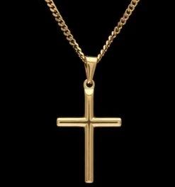 ICEEX 18k Gold Cross Pendant Chain -Iceex product image 703863217