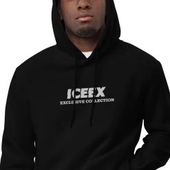 ICEEX ICEEX Exclusive Designer Hoodie -Iceex unisex fashion hoodie black zoomed in 2 636794a691729