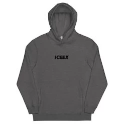 ICEEX ICEEX Designer Hoodie -Iceex unisex fashion hoodie charcoal heather front 63684c485ac34