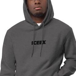ICEEX ICEEX Designer Hoodie -Iceex unisex fashion hoodie charcoal heather zoomed in 2 63684c4858239