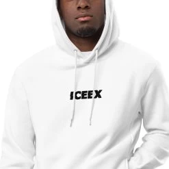 ICEEX ICEEX Designer Hoodie -Iceex unisex fashion hoodie white zoomed in 2 63684c4859766