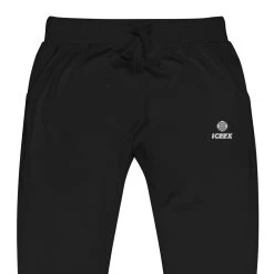 ICEEX Exclusive Collection Designer Fleece Track Pants -Iceex unisex fleece sweatpants black zoomed in 63679b171d0fb