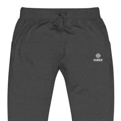 ICEEX Exclusive Collection Designer Fleece Track Pants -Iceex unisex fleece sweatpants charcoal heather zoomed in 63679b171d3fe