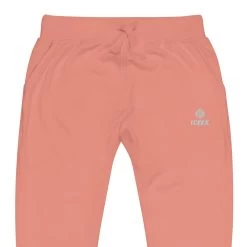 ICEEX Exclusive Collection Designer Fleece Track Pants -Iceex unisex fleece sweatpants dusty rose zoomed in 63679b171d6fd